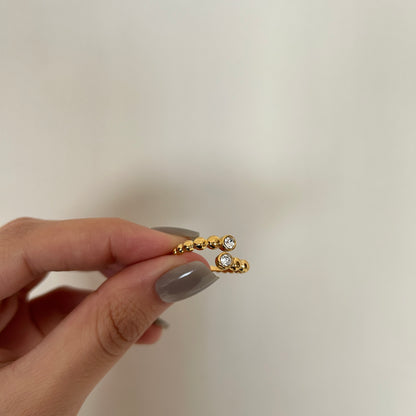 Beaded Zircon Ring