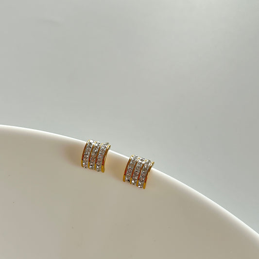 Reine Studs- 18k Gold Plated