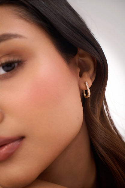 Pave Gold Earrings