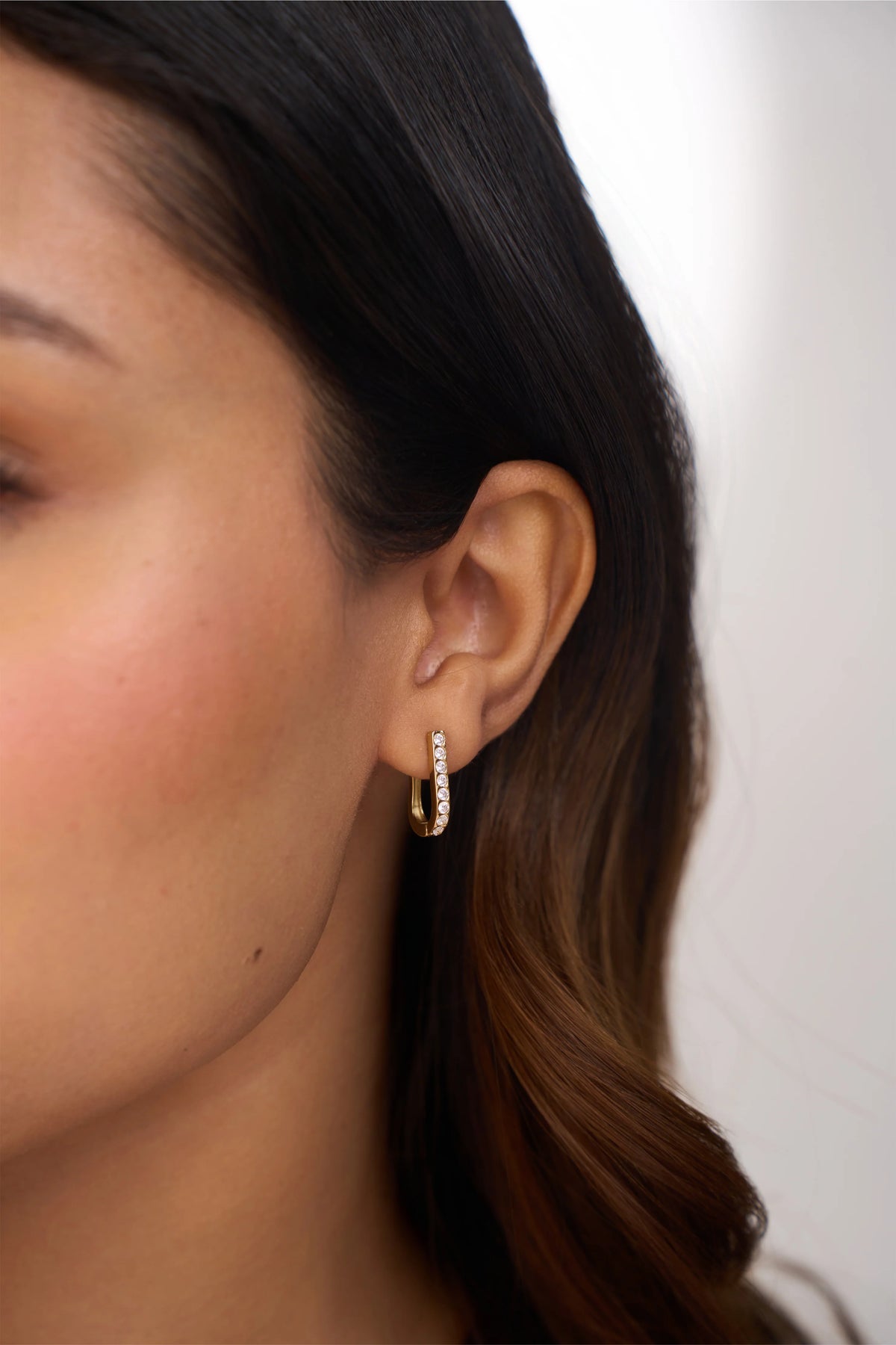 Pave Gold Earrings