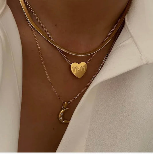 11:11 Heart Necklace
