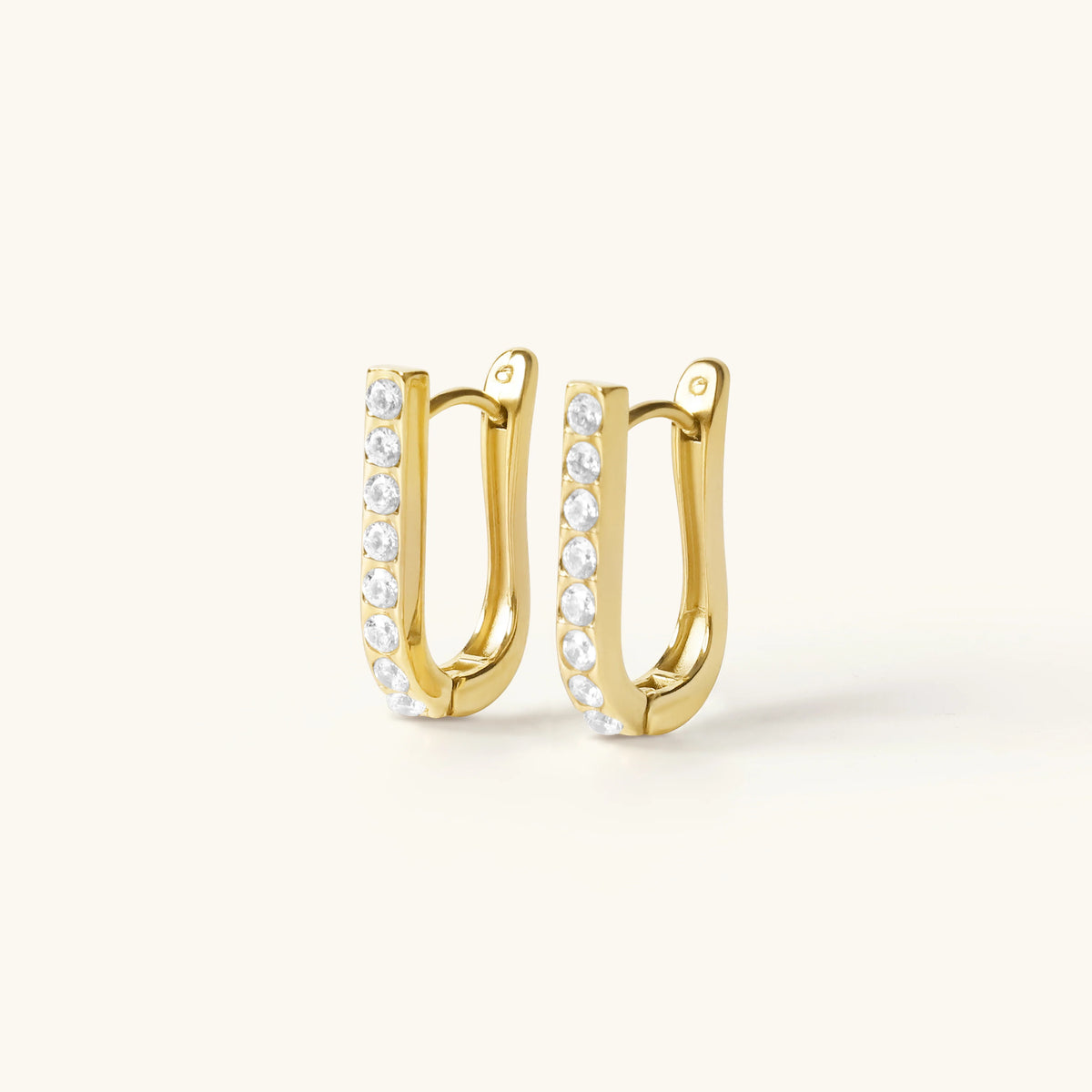 Pave Gold Earrings