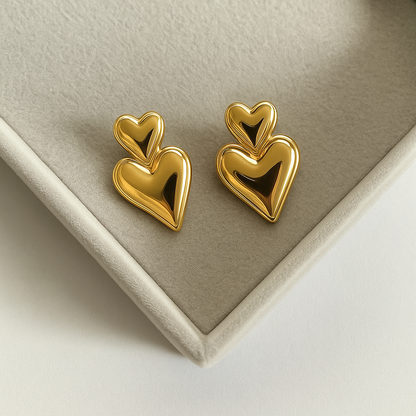 Jane Heart Drop Earrings