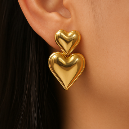 Jane Heart Drop Earrings